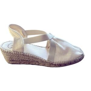 TONI PONS Ecru‎ Linen Ter Wedge Espadrilles